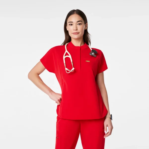 Montex Relaxed Scrub Top red